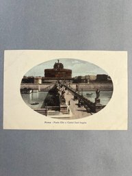 Vintage Postcard Depicting The Ponte Elio (Ponte Sant'Angelo)