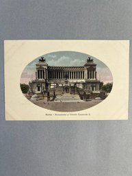 Vintage Color-tinted Postcard Depicts The Monument To Victor Emmanuel II