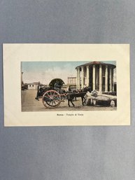 Vintage Postcard Depicting The Round Temple Of Hercules Victor