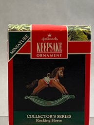 Hallmark Keepsake Miniature Rocking Horse Ornament From The Collector's Series.