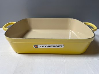 Le Creuset Soleil Yellow Enamel Cast Iron Rectangle Pan