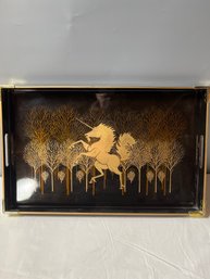 Otagiri Of Japan Gold Unicorn Tray.