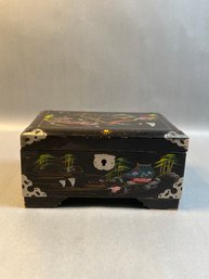 Vintage Japanese Music Jewelry Box With Abalone