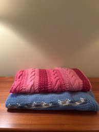 2 Crochet Afghan Throws