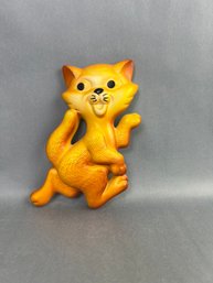 Chalk Ware Vintage Cat