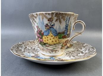 Colclough China From England Teacup And Saucer.