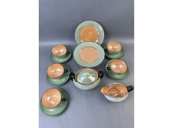 Vintage 18 Piece F W Tea And Dessert Set From Czechoslovakia.