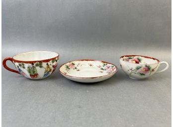 Vintage Teacup And Saucer With Another Small Teacup.