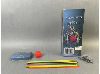 Set Of Pick Up Sticks And Jacks N Ball.
