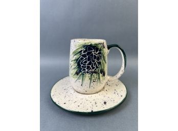 Signed Backsplash 97 Signed Art Coffee Cup And Saucer.