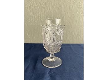 Flint Glass Celery Goblets Two
