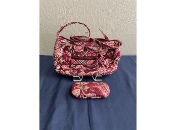 Vintage Vera Bradley Purse And Eye Glass Case