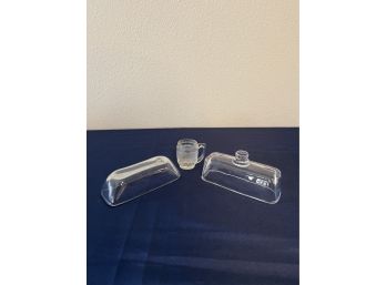 2 Butter Dish Covers And Mini Beer Mug