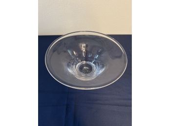 Simon Pearce Hand Blown Large Clear Glass Bowl 13 Diameter