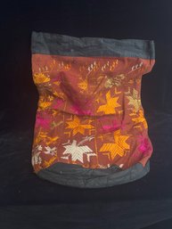 Orange Draw-string Phulakari Embroidered Bag