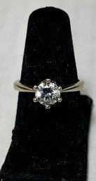 Sterling Silver Engagement Ring Size 6.5