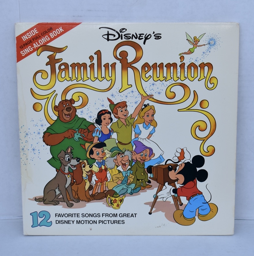Disney's Family Reunion Sing Along Book And Record Album #4049