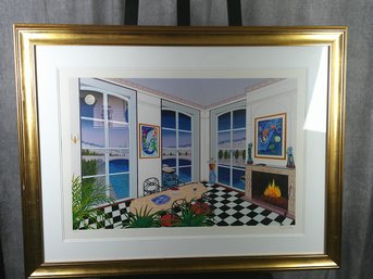 Fanch Ledan Chagall In Paris Limited Edition Serigraph