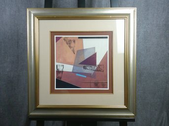 Framed Abstract Geometric Artwork