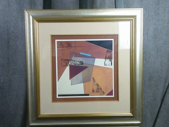 Framed Abstract Geometric Artwork