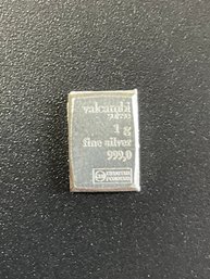 Valcambi 1 Gram 999 Fine Silver
