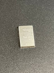 1 Gram 999 Fine  Silver-VALCAMBI Bar