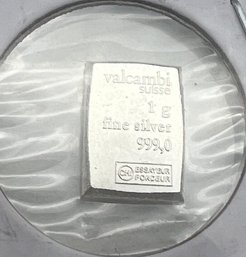 1 Gram 999 Fine Silver-VALCAMBI