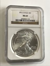 2012 NGC MS69 1oz Silver Eagle