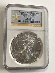2012-W NGC MS70 1oz Silver Eagle