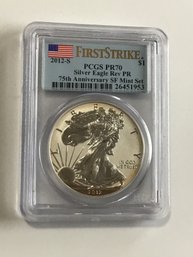 2012-S PCGS MS70 1oz Silver Eagle