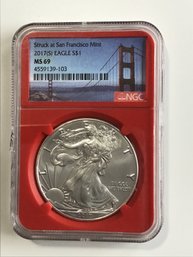 2017-S NGC MS69 1oz Silver Eagle
