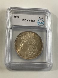 1898 ICG MS62 Morgan Silver Dollar