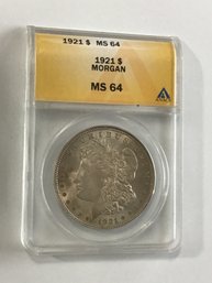1921 ANACS MS64 Morgan Silver Dollar