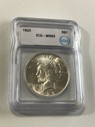 1923 ICG MS62 Silver Peace Dollar