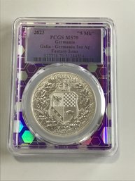 2023 PCGS MS70 Germania Galia 1oz 999 Fine Silver