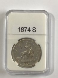 1874-S Seated Liberty Trade Dollar
