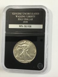 1939 PCS Genuine Uncirculated Walking Liberty Half Dollar 90% Silver