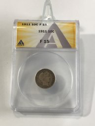 1911 ANACS F15 Barber Dime