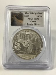 2013 PCGS MS70 1oz Silver Panda