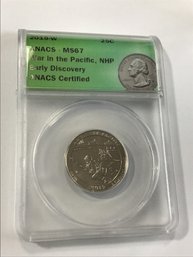 2019-W ANACS MS67 War In The Pacific NHP Quarter