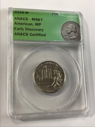 2019-W ANACS MS67 American MP Quarter