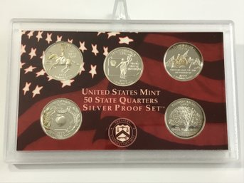 1999 U.S. Mint 50 State Quarters Silver Proof Set