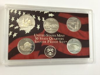 2005 U.S. Mint 50 State Quarters Silver Proof Set
