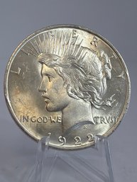1922 AU/BU Silver Peace Dollar