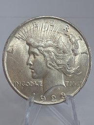 1923 AU/BU Silver Peace Dollar