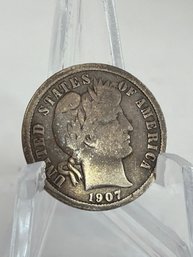 1907 Barber Dime