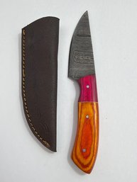 NEW 8 INCH DAMASCUS FIXED BLADE KNIFE W SHEATH