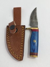 NEW 6 IN. Damascus Fixed Blade W Sheath