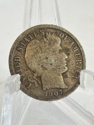 1907 Barber Dime