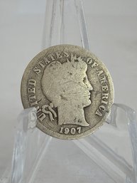 1907 Barber Dime